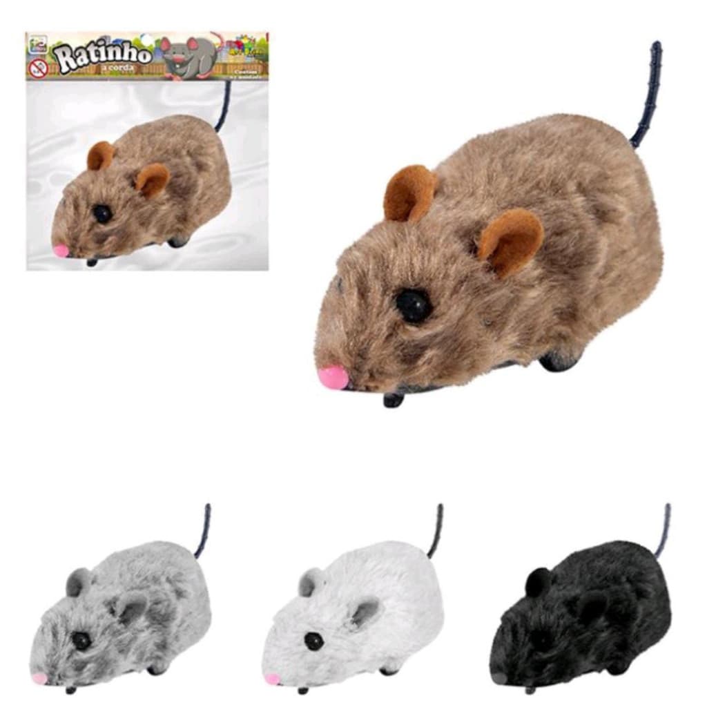 Kit com 3 Ratinhos de  pelúcia Fricção para Gatos(brinquedo para gatos)