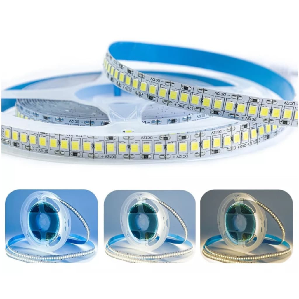 Fita LED 3528 5m 240 LEDs/m Premium IP20 1200 LEDs Decoração Interior Alto Brilho Moderno Novo  Luxo
