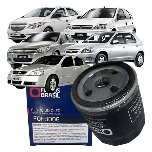 Filtro do Óleo Lubrificante - GM Corsa / Celta / Onix / Astra / Vectra - Filtros Brasil FOFB006