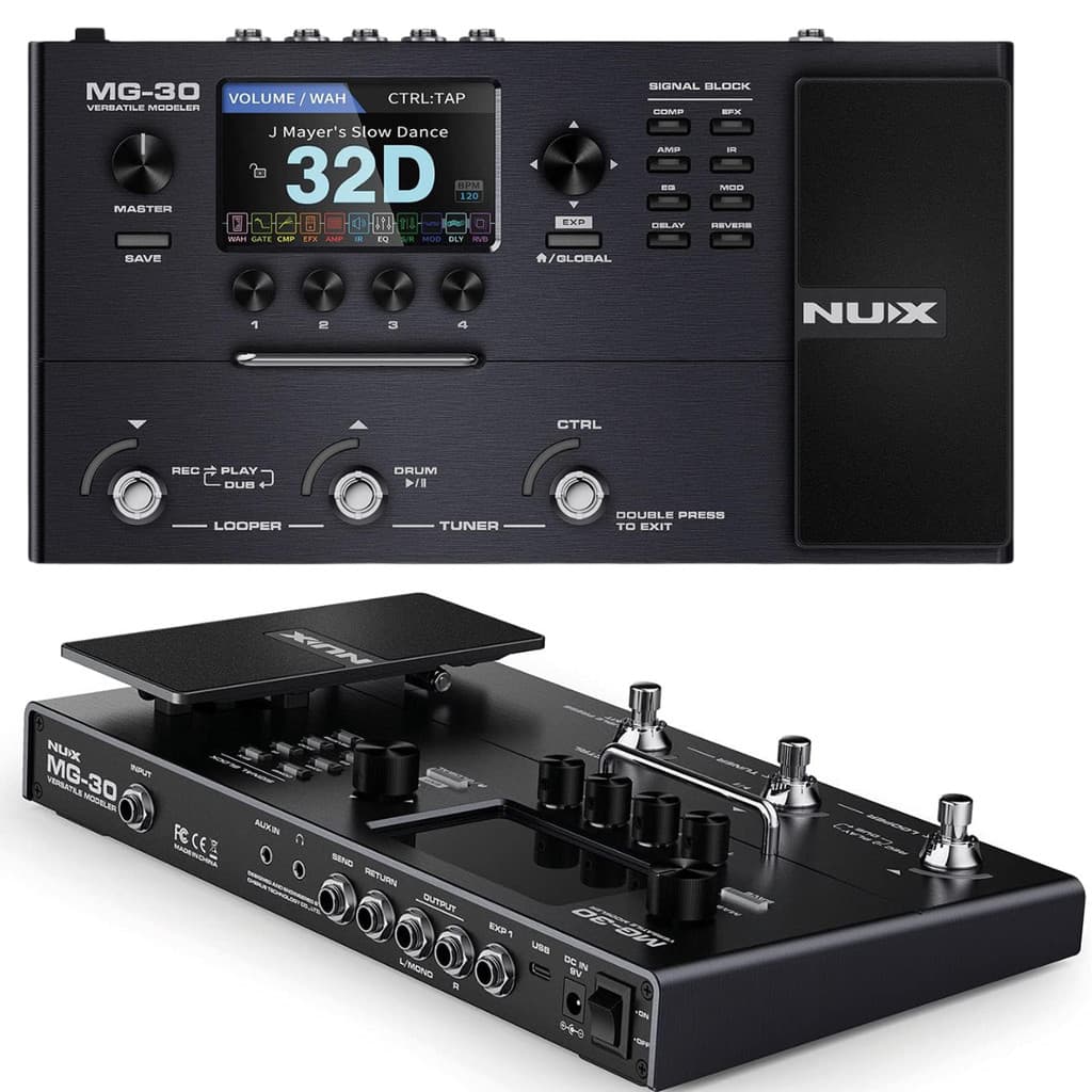 Pedaleira Multi Efeitos MG30 Nux Pedal p/ Guitarra elétrica