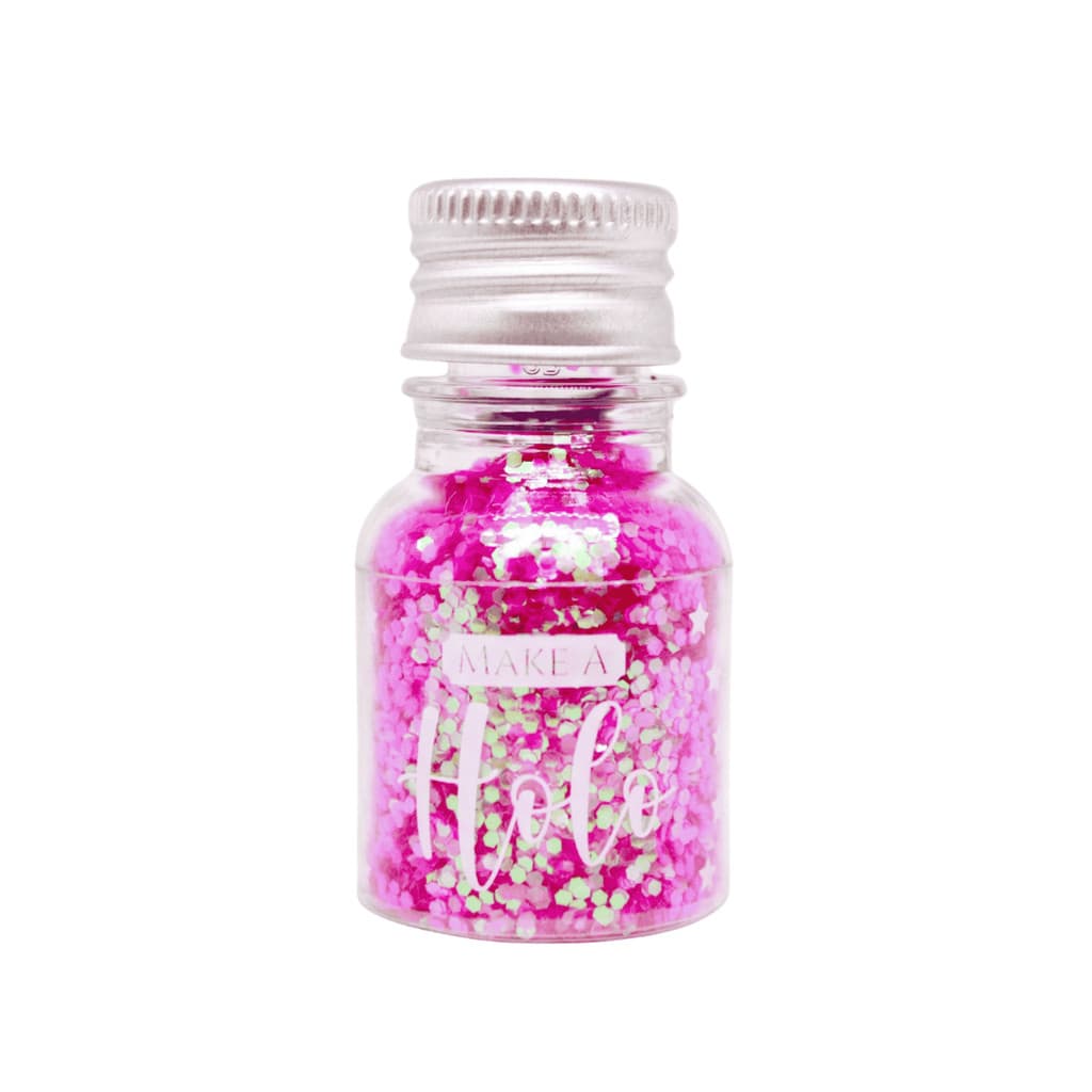Glitter Flocado Pink Unhas Artesanato Resina 10g