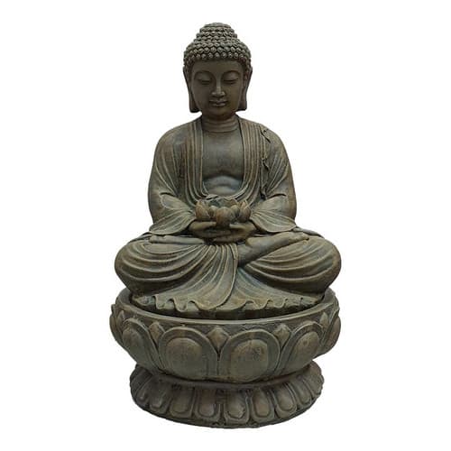 Fonte Buda Flor De Lotus P A:51 L:30 Cimento  Pronta Entrega