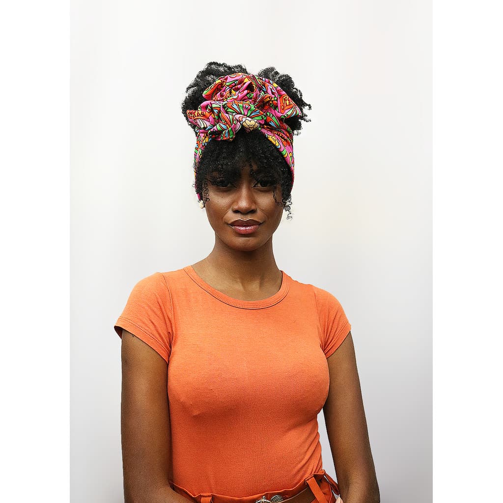 Turbante Aramado Viscose estampa - Multicor 07 - Mundo Afro Perfecta