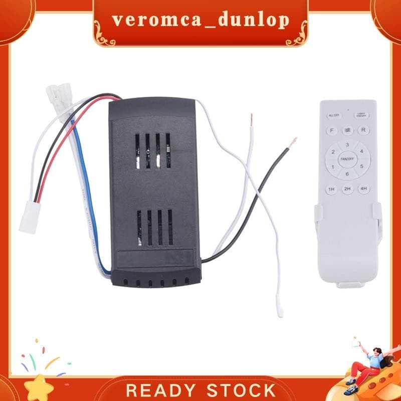 Substituição Universal Do Kit De Controle Remoto Ventilador De Teto , 6 Velocidades E Temporização , Remota Para Luz DC