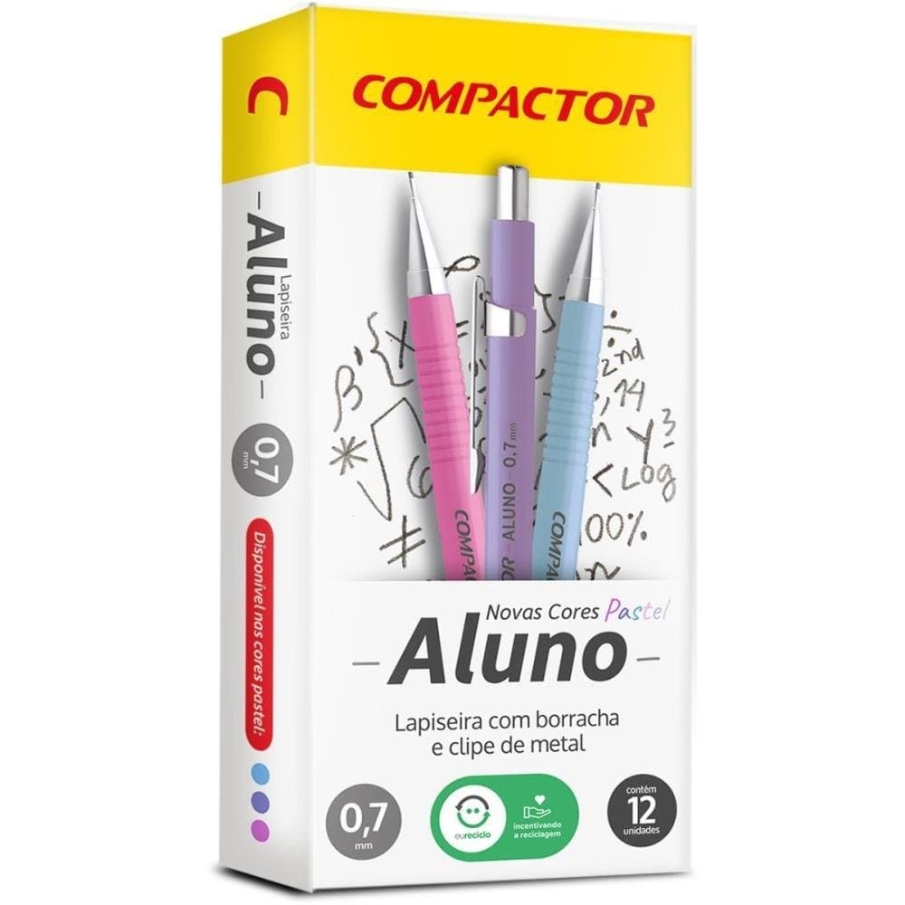 Lapiseira 0.7MM Aluno Pastel 3 Cores Sortidas CX.C/12