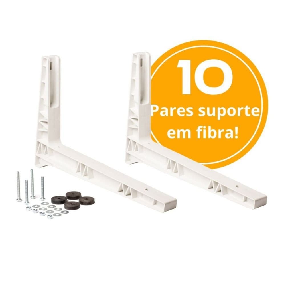 10 Pares de Suportes Condensadora Split 7mil A 18mil Btus 450mm Ar Condicionado Suporte