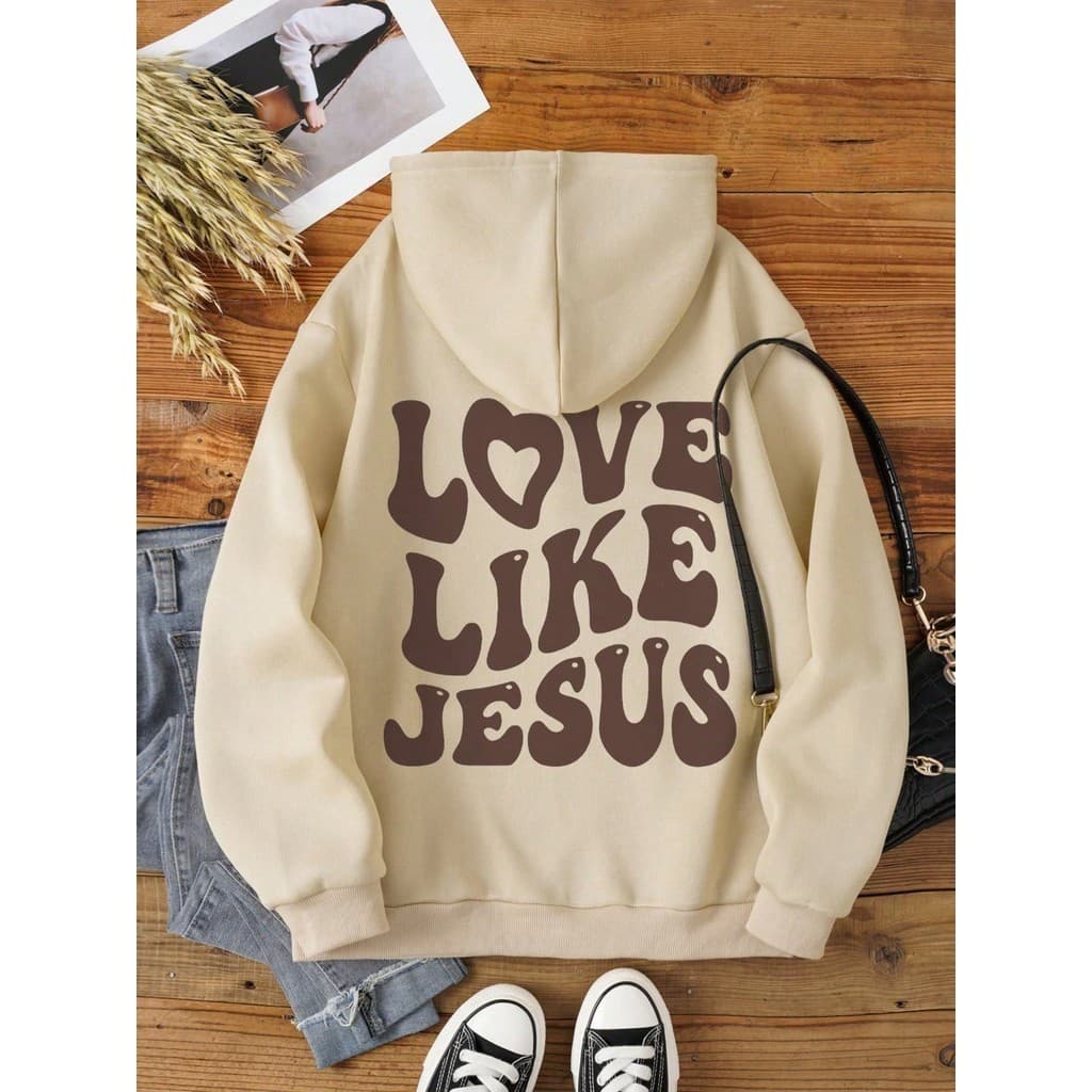 Blusa de Moletom Feminino Religioso Cristao Com Capuz Flanelado Envio Imediato