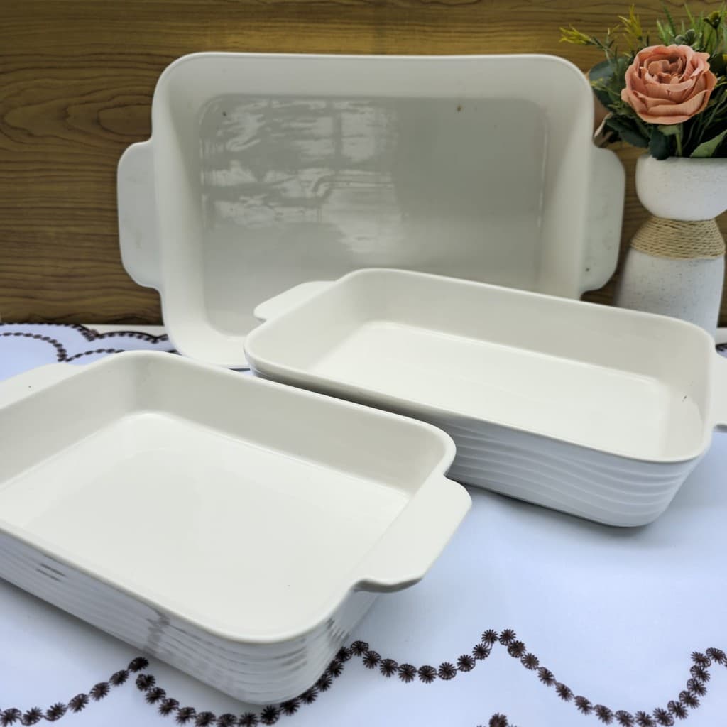 TRAVESSA PORCELANA RETANGULAR SANDY - HAUSKRAFT
