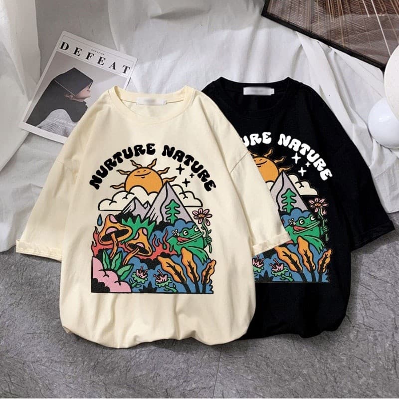 Camiseta Oversized Nature Pisicodelic Unissex Blusão
