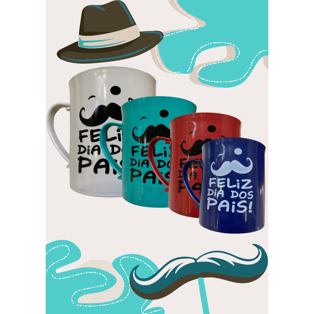 Kit 10 Caneca Personalizada - Dia dos Pais Bigode