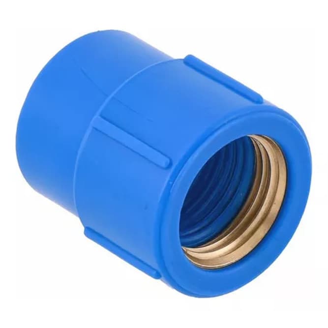 Luva Azul Soldável x Rosca c\ Bucha Latão 20 x 1/2 shiva