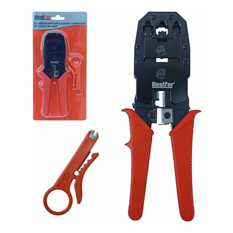 ALICATE DE CRIMPAR RJ11 RJ12 RJ45 DECAPADOR BFH2132 BESTFER
