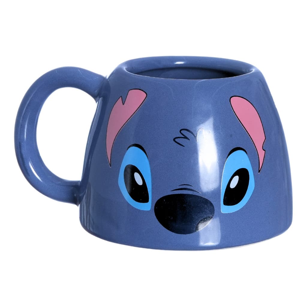Caneca Stitch Disney 450ml Cerâmica Ornamento Decorativo Original Presente
