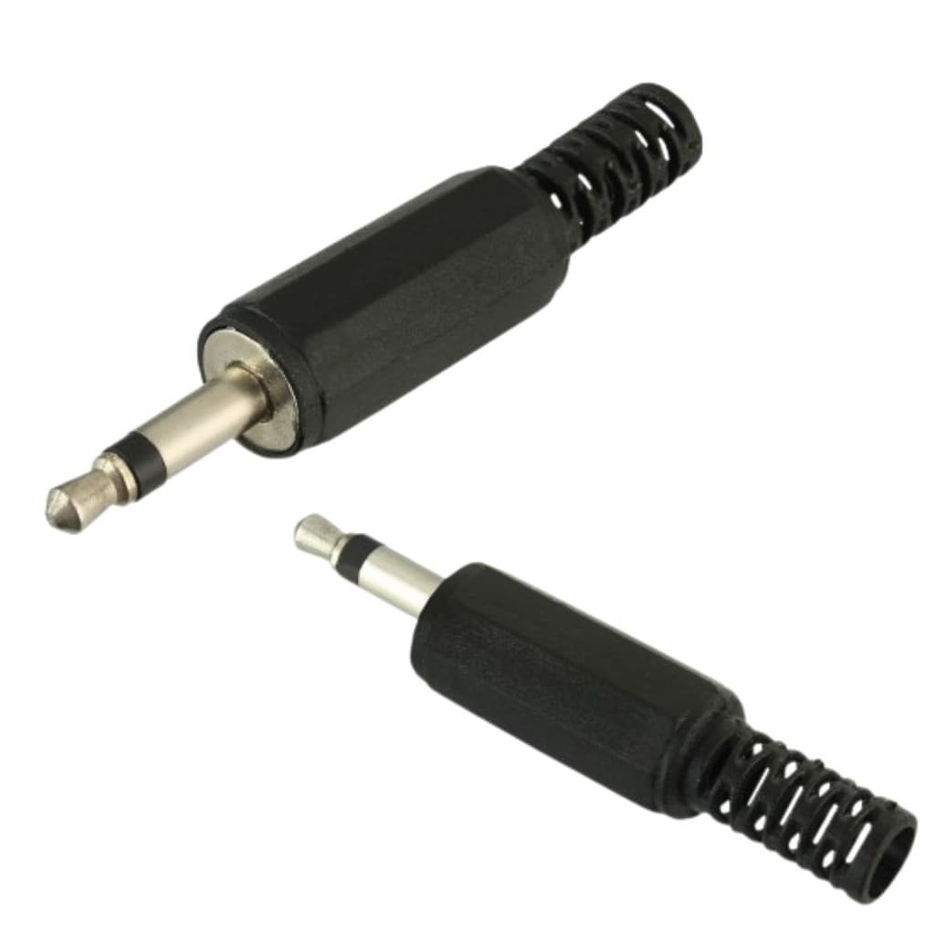 Plug p2 mono plastico c/rabicho 10 peças - TEBERA