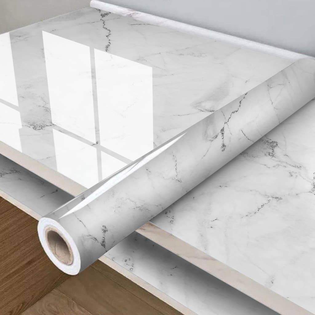 Papel de Parede Marmorizado | Antifúngico, Impermeável, Ideal p/ Sala, Quarto e Cozinha