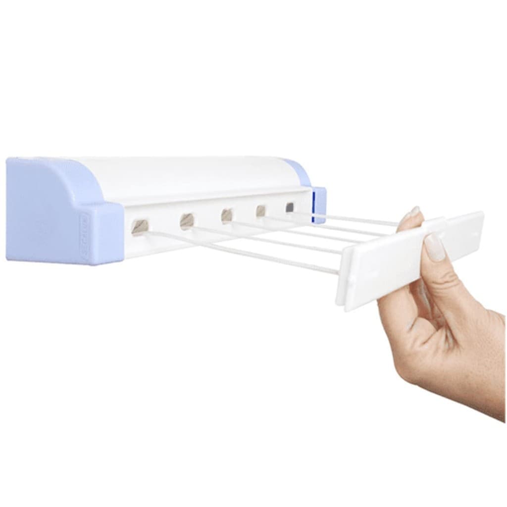 VARAL DE PAREDE AUTOMATICO RETRATIL SECALUX 5 CORDAS 4,1m