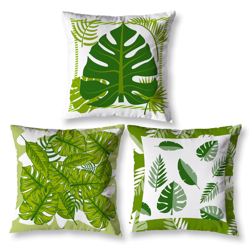 Kit 3 Almofadas Cheias Estampadas 40cm x 40cm Com Enchimento Digital Sala Sofá Decorativa