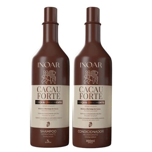 Kit Inoar Cacau Forte Shampoo 1 Litro + Condicionador 800g