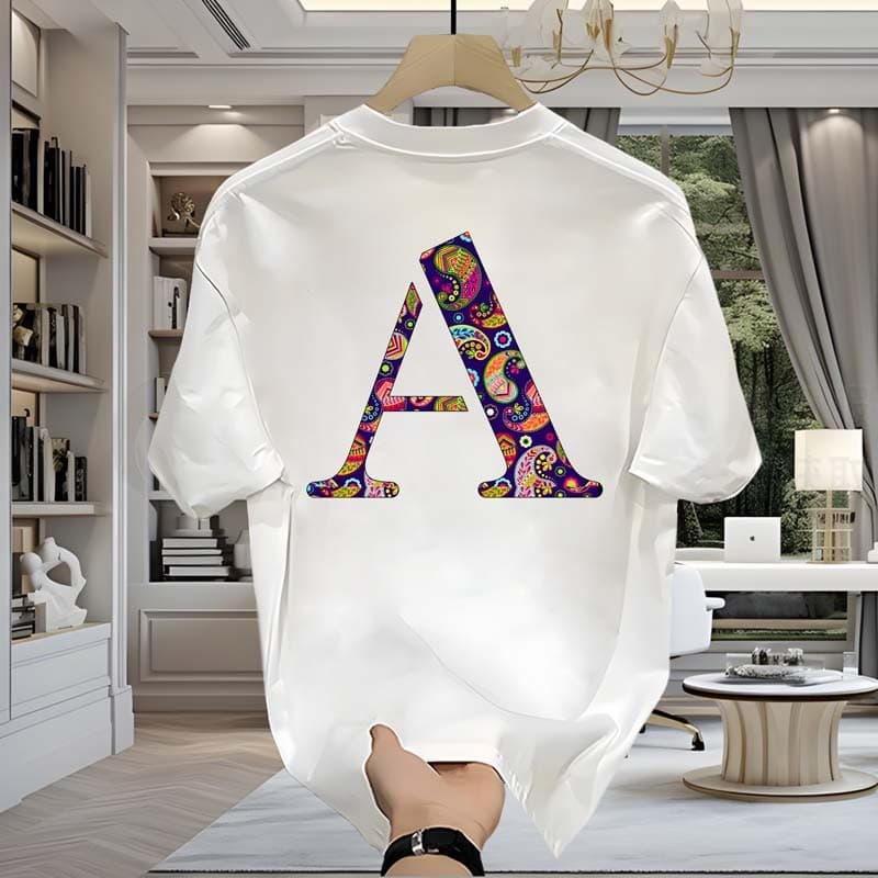 Camiseta Unissex Oversized Estampa de Letras Streetwear Casual Algodão Atemporal