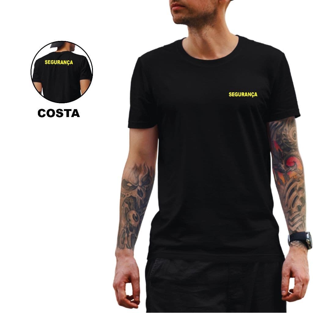 camiseta segurança Camisa Algodão Manga Curta Blusa pra Trabalho e Empresa