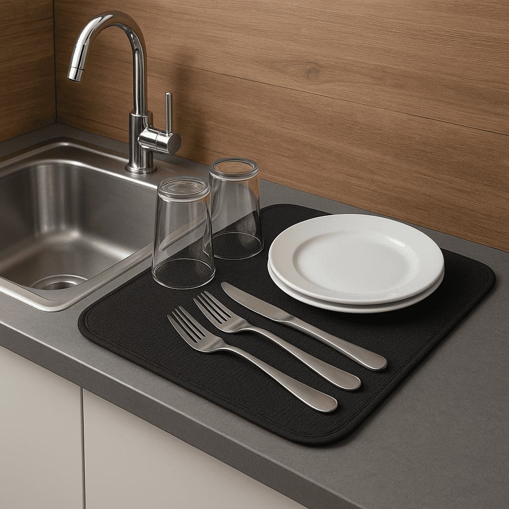 Tapete Escorredor Para Louça Antiderrapante Flexível E Macio 40x30cm
