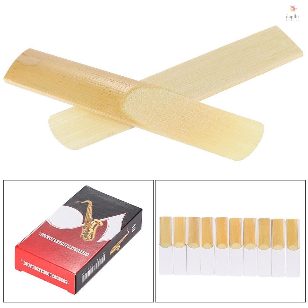 Pacote Com 10 Peças De Força 1.5 Palhetas De Bambu Para Acessórios De Saxofone Tenor Bb