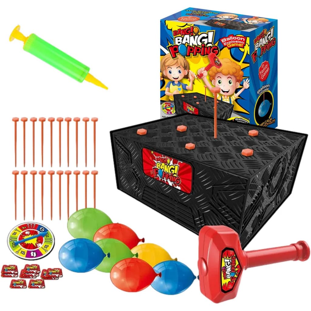 Jogo Estoura Balão Explosão Com Roleta Martelo Infantil Festa 100 Balões Game