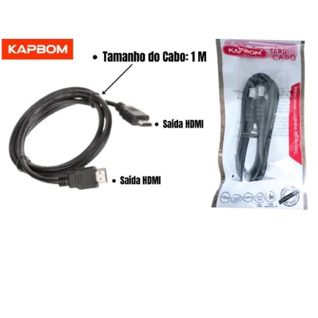 Cabo HDMI 1M 4K Full HDTV PC TV PS4 Xbox Projetor e munitor