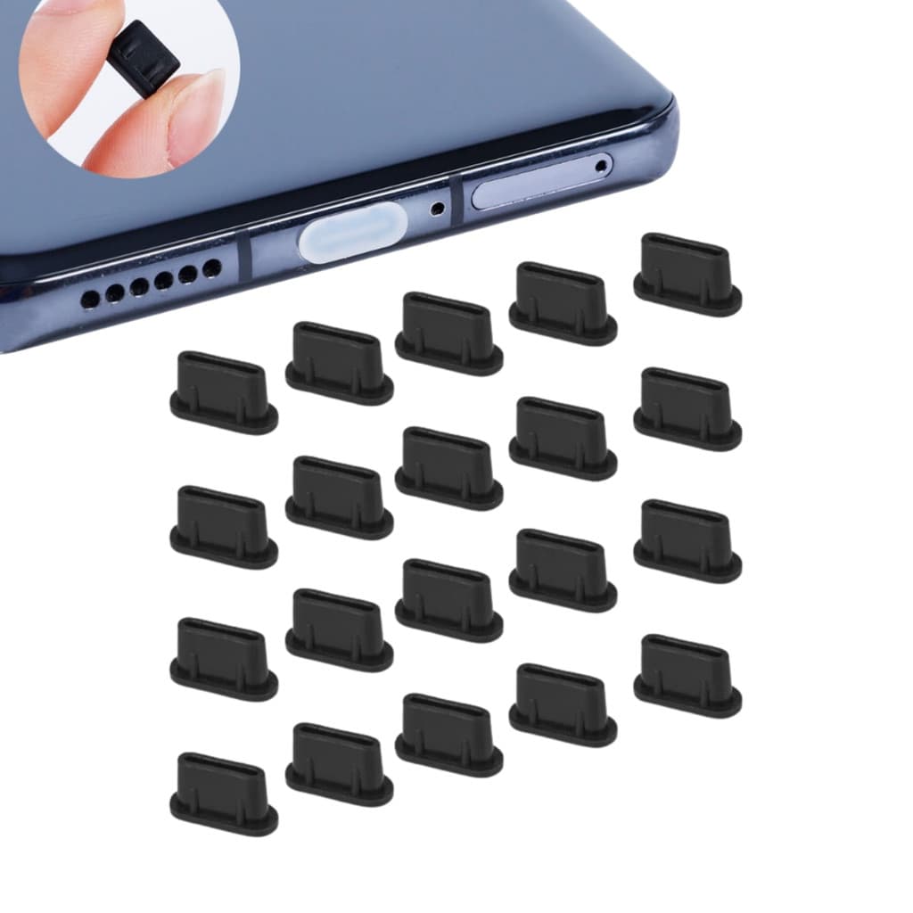 20 Plug Capa anti poeira celular notebook USB tipo C Silicone