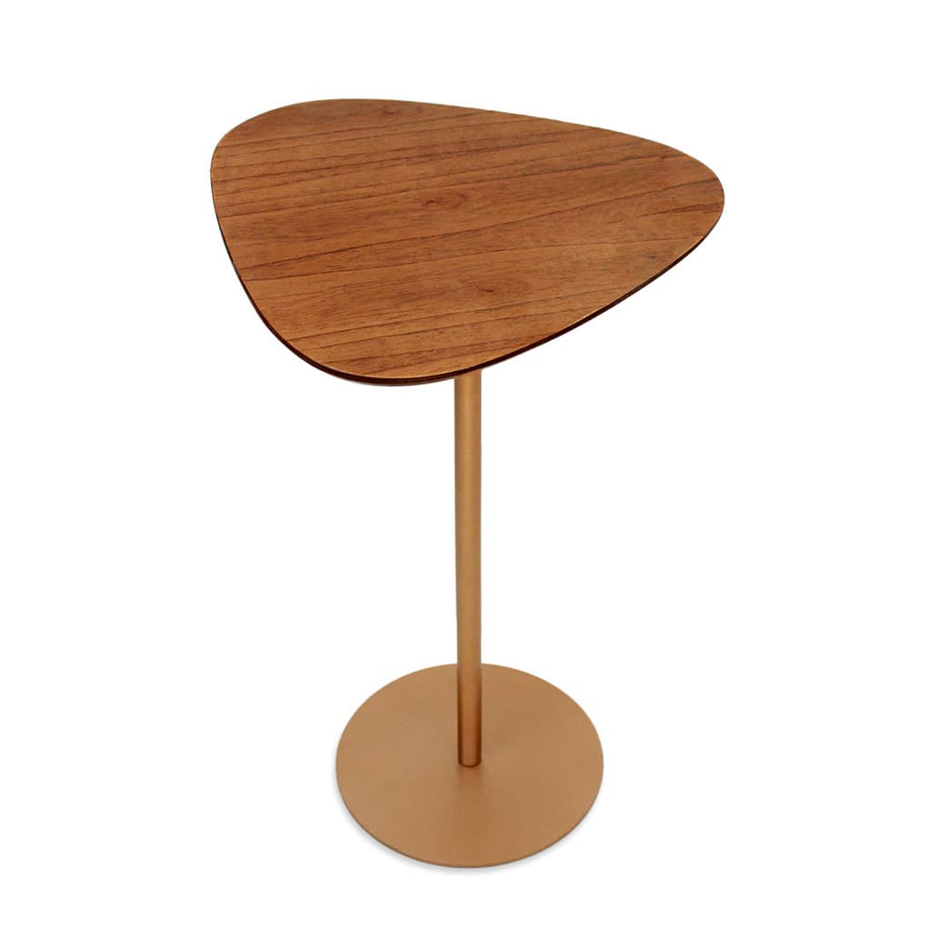 Mesa Lateral Afrodite Paleta Base de Aço Inoxidável 65cm