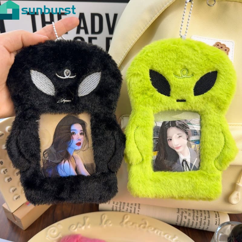 Porta-Cartões Fotográficos De Pelúcia De Desenho Animado-Estojo De Armazenamento De Cartão De Identificação Kpop-Suprime