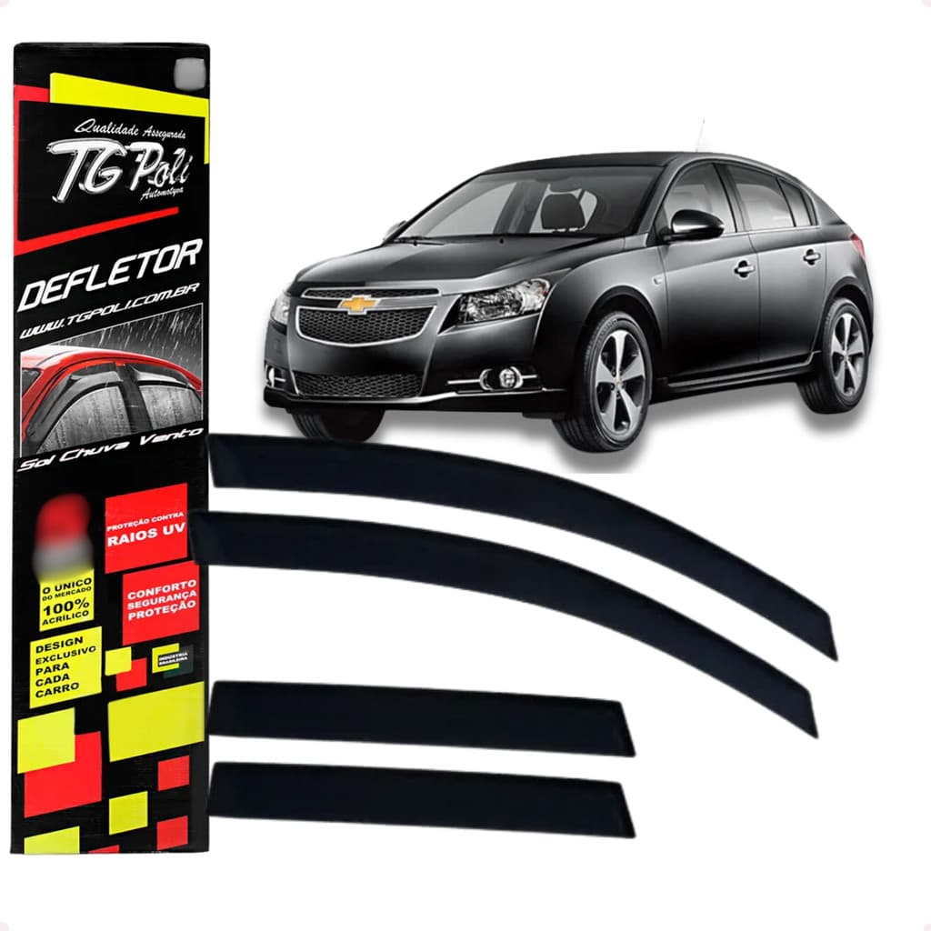 Calha de Chuva Defletor Chevrolet Cruze Hatch 4 Portas 2011 A 2016 Original TG Poli