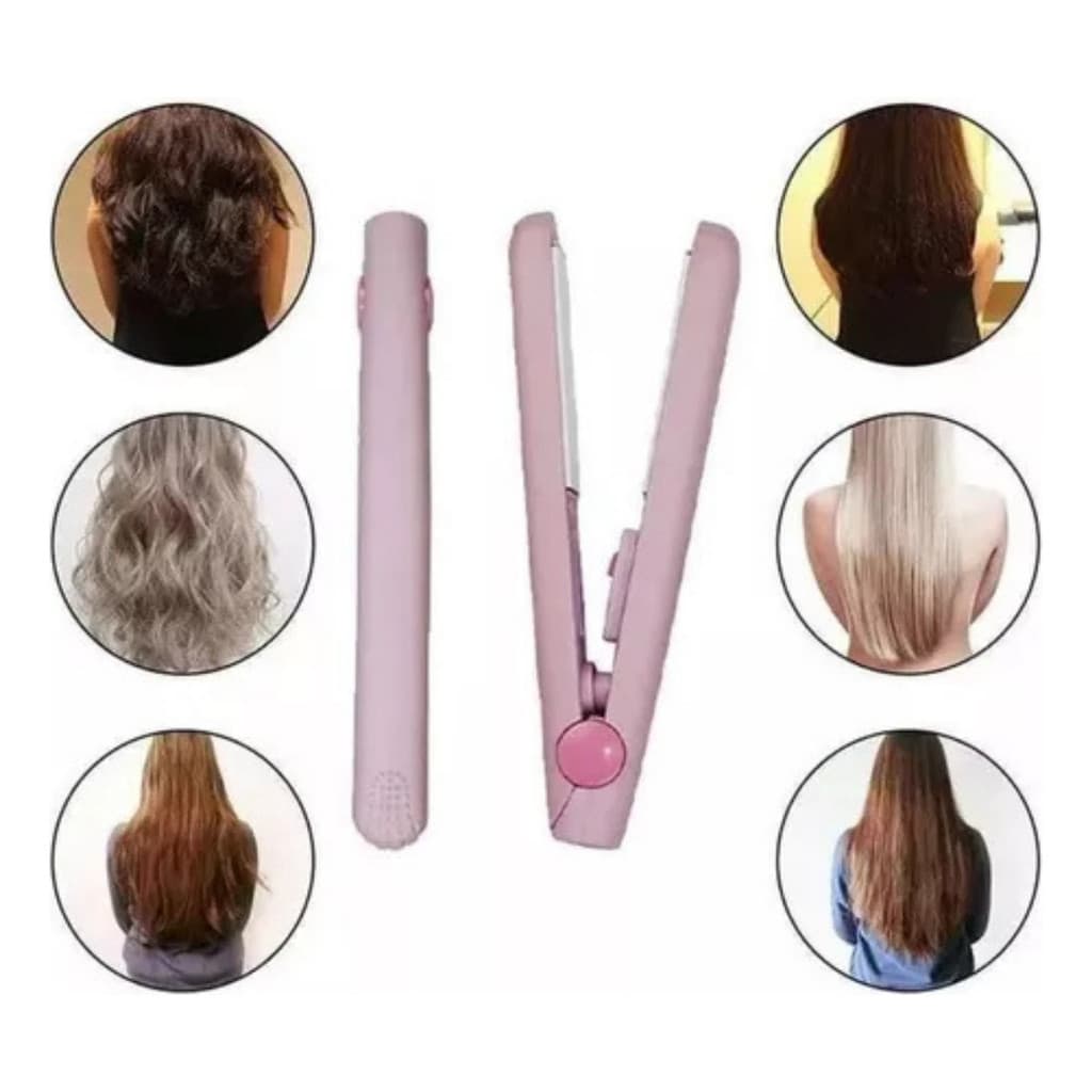 Mini Prancha De Cabelo Portátil Bivolt Colorida 110v/220v