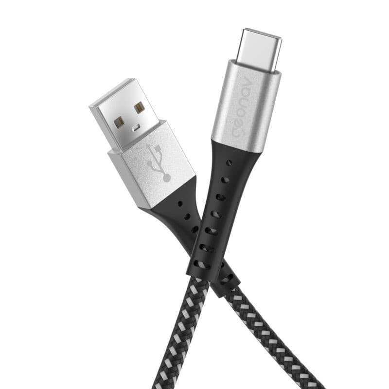 Cabo USB-C P/ USB 1,2m 2.0 38W Preto ESC05BK - Geonav