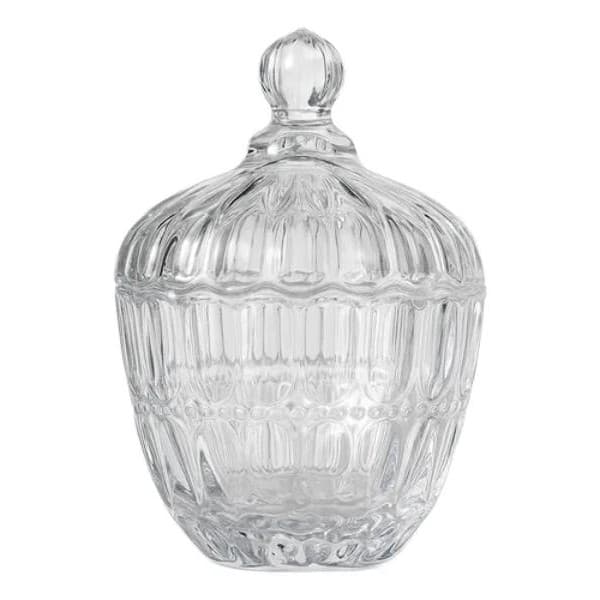 Bomboniere de Vidro 310ml com Tampa – Porta Balas, Doces, Guloseimas, Festas, Decoração e Organização