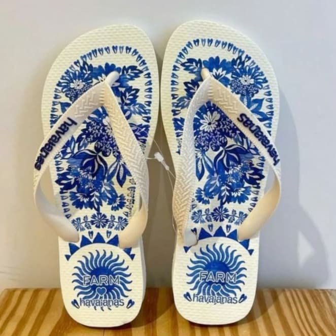 Chinelo Havaian FARM Feminina Nova Linha Verão Tropical Envio Rapido Full 2026