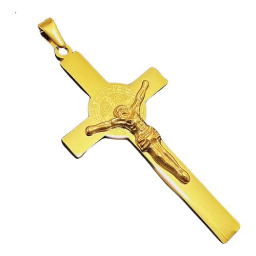 Pingente Crucifixo De Cristo Aço Inox 316l