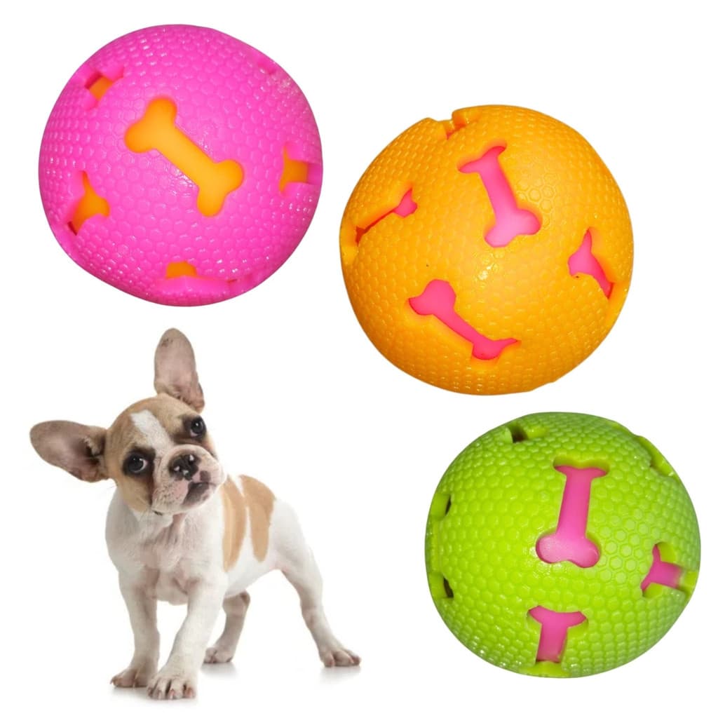 Brinquedo Bolinha Biscoito Interativa Para Cães Colorida Com Relevo Sonora Jumpet