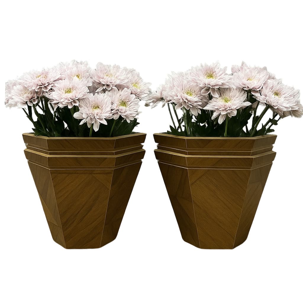 Kit De 4 Vaso De Plantas 15 Cm Cachepo Sextavado Decorativo