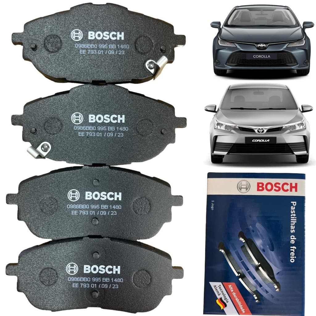 Pastilha De Freio Dianteira Corolla 1.8 2.0 2015 2016 2017 2018 2019 Bosch