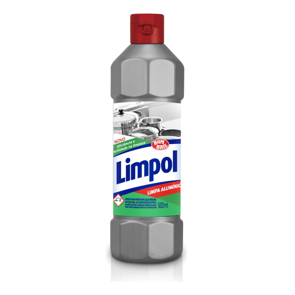 Limpa Alumínio 500ml Limpol para Limpeza de Panelas Peças e Utensílios com Brilho Renovado