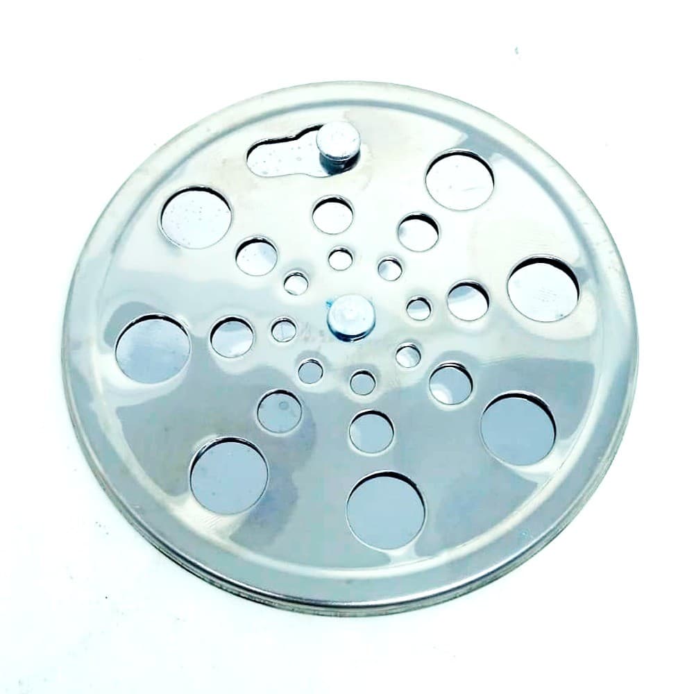 Tampa P/ Ralo Grelha Redonda Anti-Inseto Anti-Odor Banheiro Lavabo Chão 10cm Abre/ Fecha Cromado