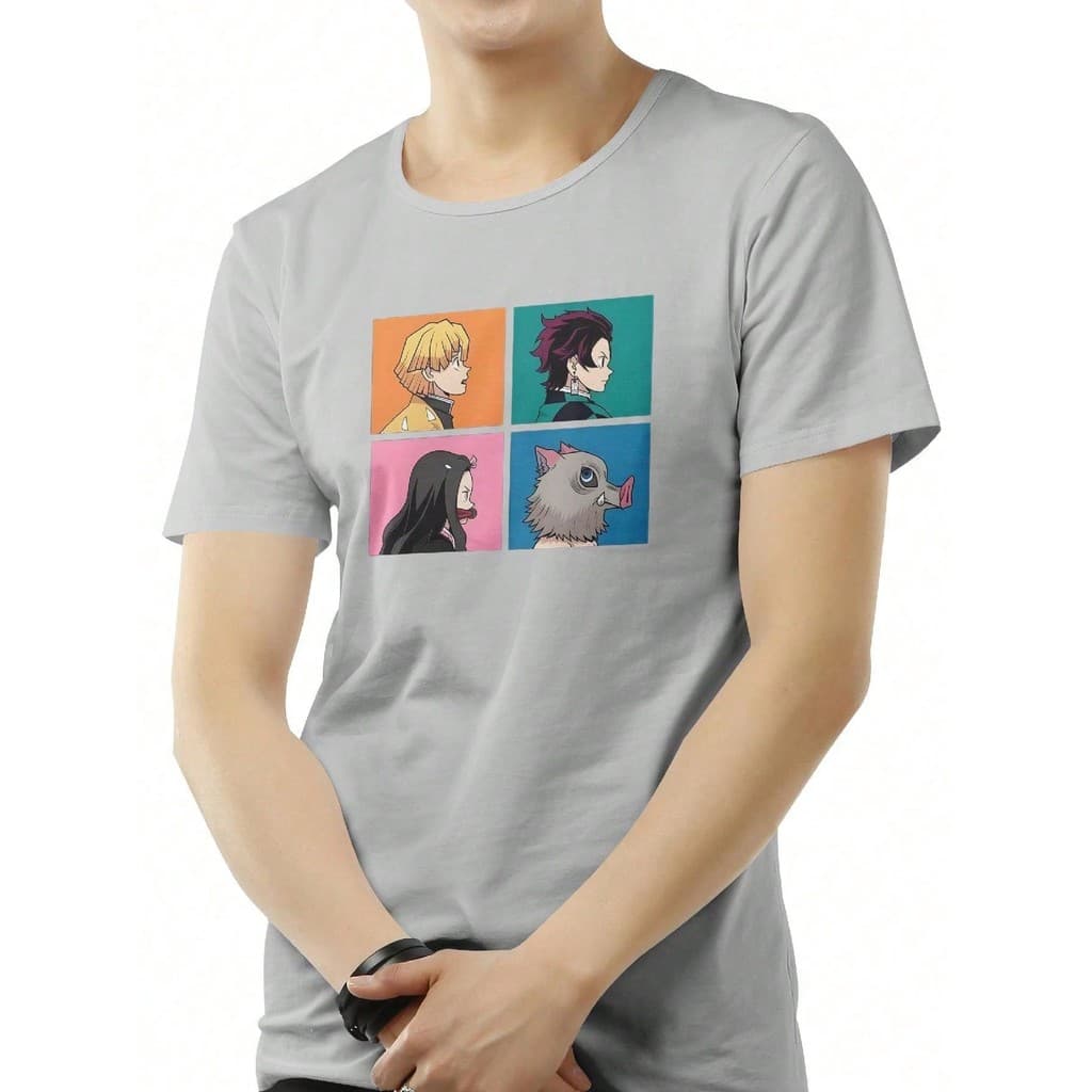 Camiseta Masculina Estampada Team Tanjiro Seriado Anime 100% Algodão