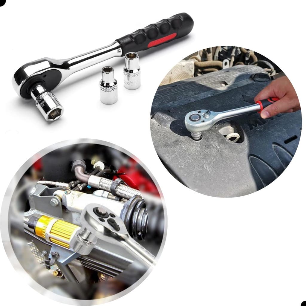 Conjunto Chave Catraca Canhão Soquete Reparo De Carro Moto