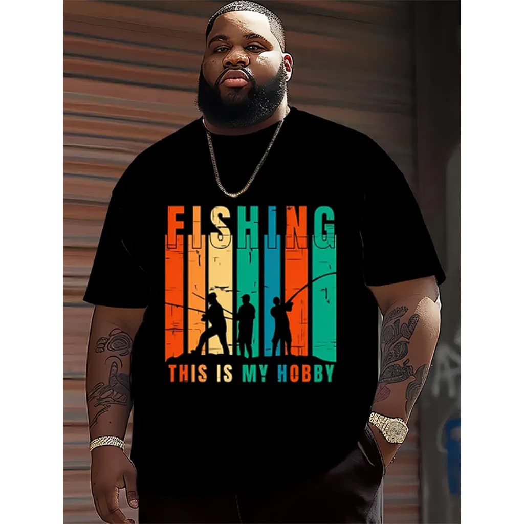 Camiseta Estampada Plus Size Básica Masculina Camisa 100% Algodão do G1 ao G5