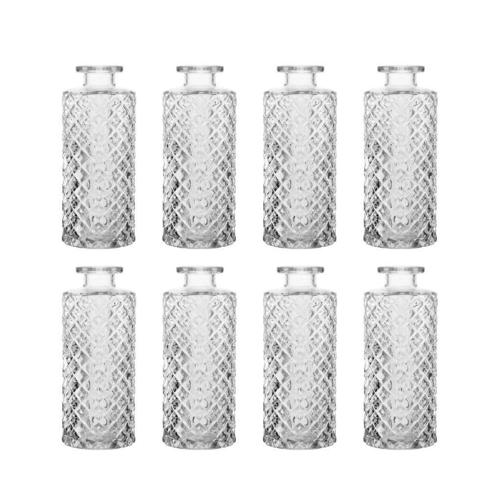 8 Vasos de Vidro Solitário de 13,5 cm Diamond