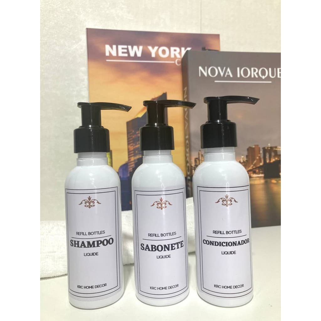 Kit Frasco para Viagem Shampoo Condicionador Sabonete 120ml