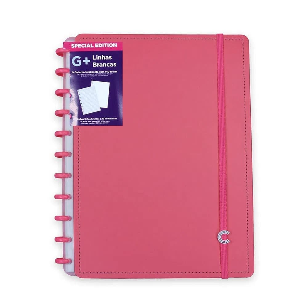 CADERNO INTELIGENTE G+ ALL PINK LINHA BRANCA