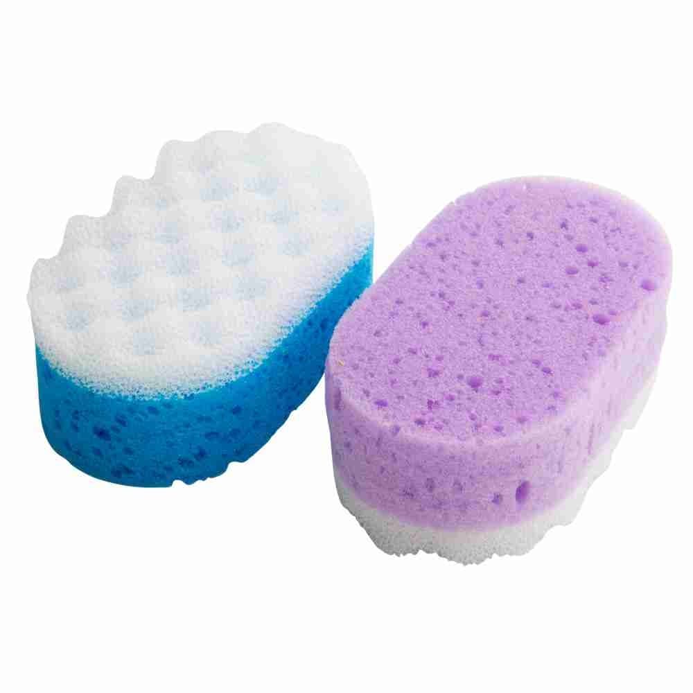 Esponja de Banho Dupla Face Massageadora Macia Corporal