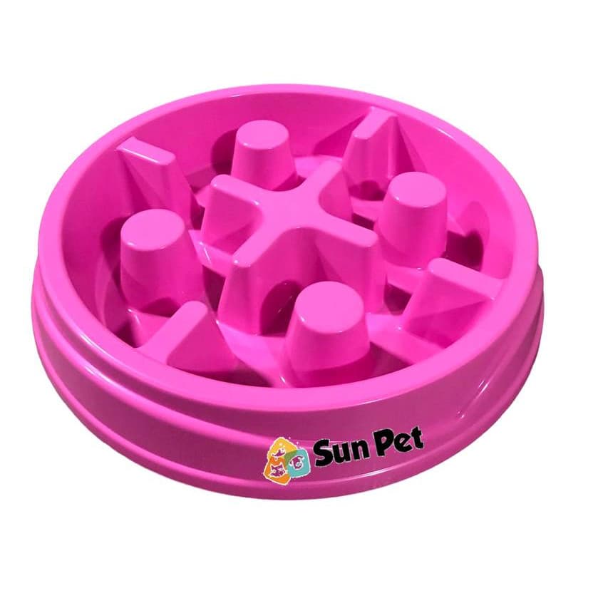 Comedouro Lento Educador Interativo Pet Cães PORTE MÉDIO Anti Obesidade Cachorro Guloso Four Plastic